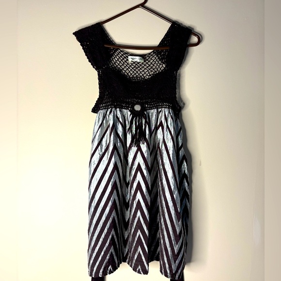 Sugarlips Dresses & Skirts - Sugar Lips Atelier Junior Dress In Brown And Shimmering Silver. Large.